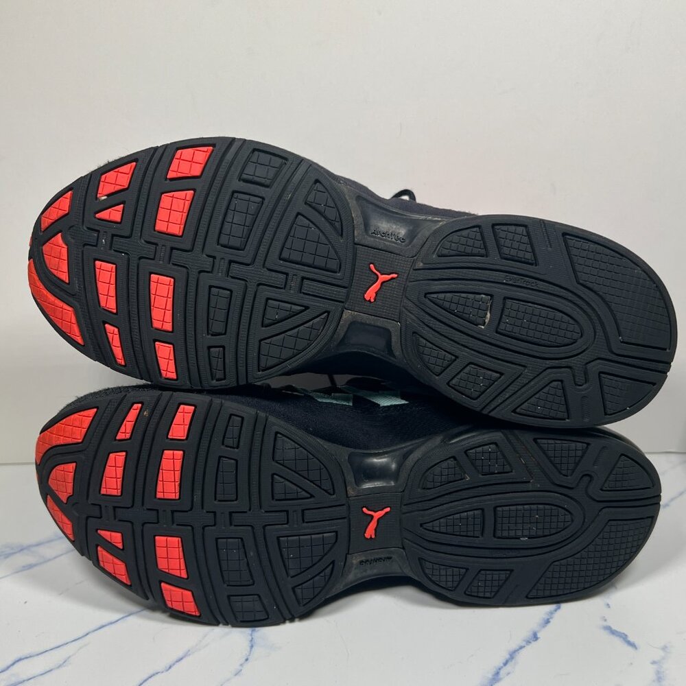 Puma Womens Size 9 Black Sneakers with Coral and Light Teal Accents - Picture 5 of 8